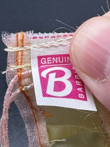 BARBIE Pink Label Yellow Dress Tutu W/ Peach Pink Colored Flower & Ruffle - Picture 4 of 6