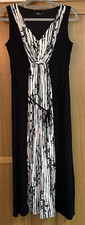 Womens UK 10 BM Collection Maxi Dress Black & White