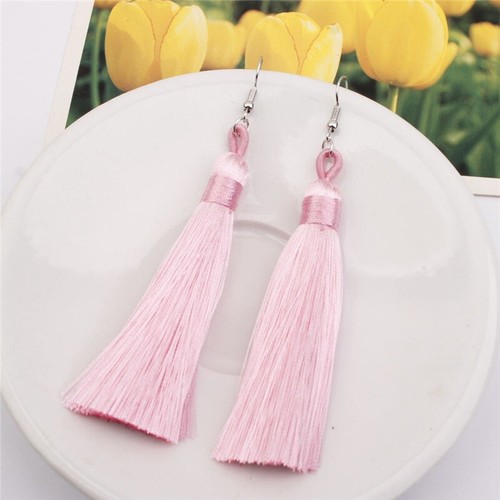Earrings in Large Variation of Colours Long Tassel Dangle For Women Boho Fringe - Picture 27 of 27
