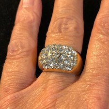 Ladies Cubic Zirconia Graduated Dome Cocktail Ring Size 8