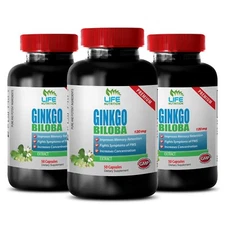 antioxidant supplement - Ginkgo Biloba 120mg 3 Bottles - increase concentration