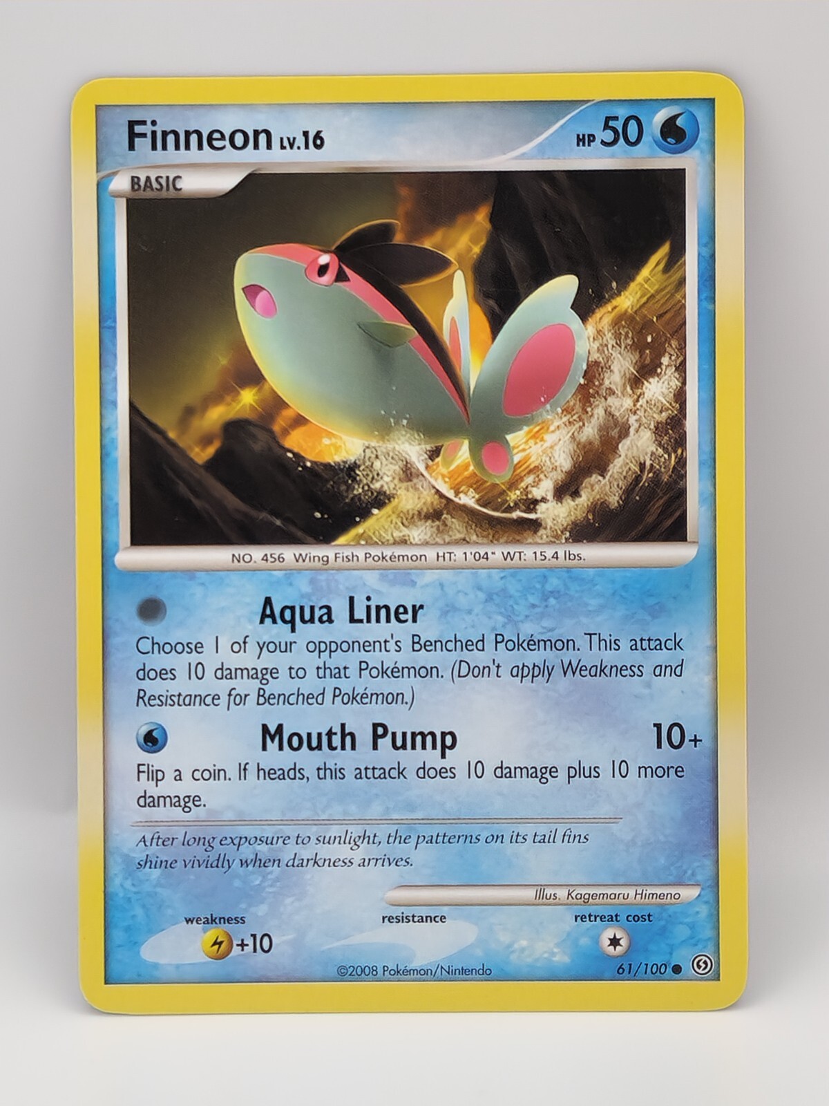 Finneon 61/100 Diamond & Pearl Stormfront Pokemon Card LP