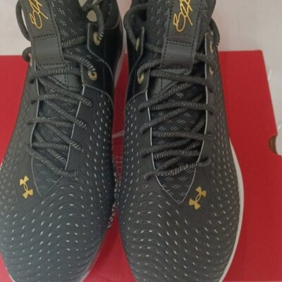 Under Armour Men\'s Harper 5 Low St Baseball Shoe, Black-Black-Metallic Gold Amazon.com | Under Armour Men main image 2