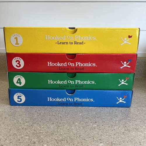 Hooked on Phonics Learn to Read Levels 1, 3, 4, 5 Home School (3 Sealed) READ