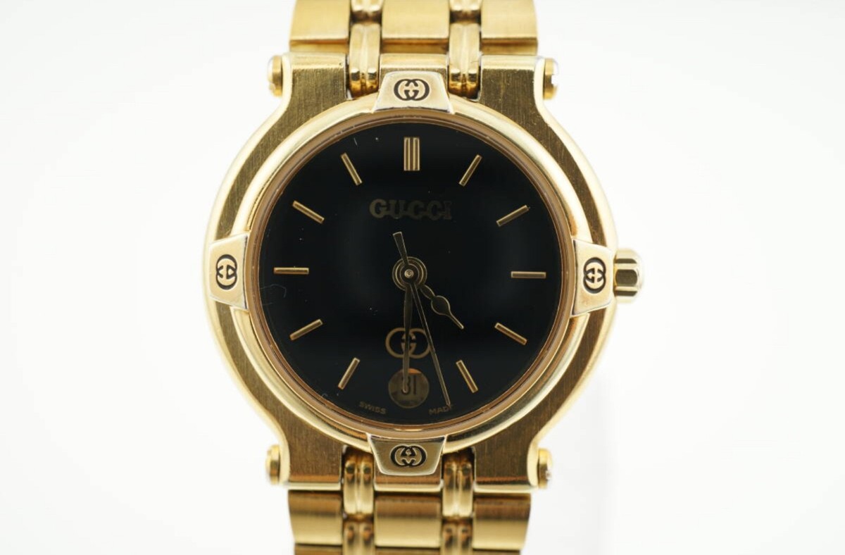 グッチ GUCCI 9200L デイト 11Pダイヤ レディース腕時計 H270 Gucci 9200L Women's Black Watch for sale online | eBay