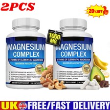 1-2PACS Magnesium Glycinate Complex 4 in 1 - 1000mg per serving 90pcs G1W8.