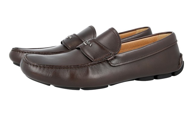 Authentic PRADA Leather Mens Loafers 
