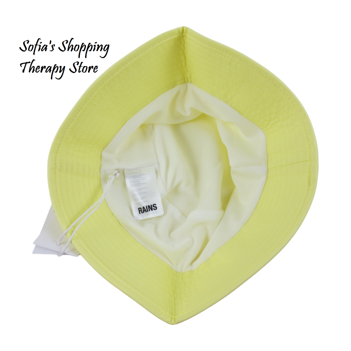 RAINS NEW! Waterproof Bucket Hat In Straw Yellow NWT RAINS Bucket Hat Unisex Size XS - Medium Straw Yellow | eBay main image 4