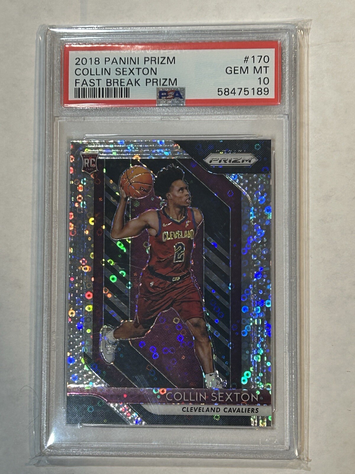 2018-19 Prizm Silver Disco Fast Break Collin Sexton Rookie Card PSA 10 Gem Mint