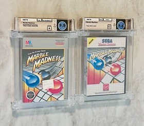 Marble Madness Nintendo 9.8 & Sega 9.6 WATA Top Pop Package Sealed CGC VGA cross