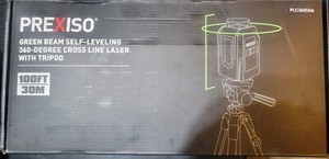 PREXISO 100Ft 360° Laser Level with Tripod Self Leveling Cross Line Laser 