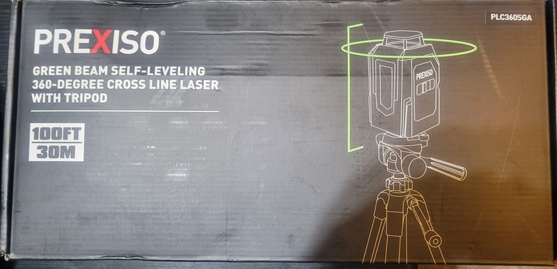 PREXISO 100Ft 360° Laser Level with Tripod Self Leveling Cross Line Laser 