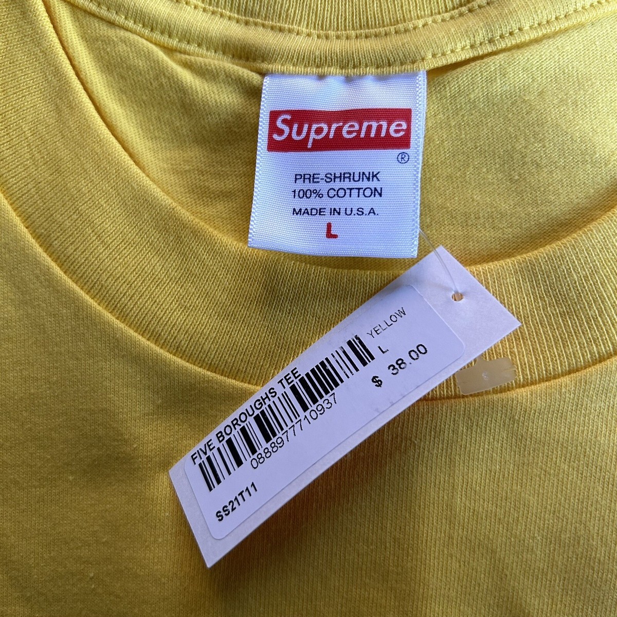 Tシャツ・カットソー Supreme Five Boroughs T-Shirt Yellow Supreme Yellow “Five Boroughs” Large T-Shirt | eBay