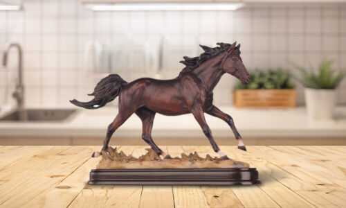 Statue de cheval au galop 6,25"H animal sauvage figurine de collection décoration de chambre - Photo 1/1