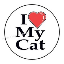 I LOVE MY CAT ENVELOPE SEALS LABELS STICKERS PARTY FAVORS