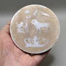 LOVELY ANCIENT EGYPTIAN PERIOD STONE TILE WITH STORY ENGRAVED