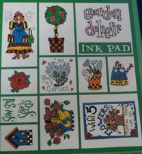 Inkadinkado Garden Delight Rubber Stamp Collection Set of 10