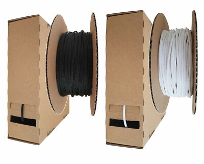 Minibox 10m Geflechtschlauch 2-3mm / schwarz oder Weiß in Spenderbox