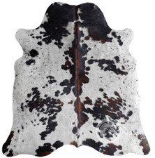 Tricolor Genuine Hair on Cowhide - Size 6 x 7-8'