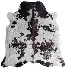 Tricolor Genuine Hair on Cowhide - Size 6 x 7-8'