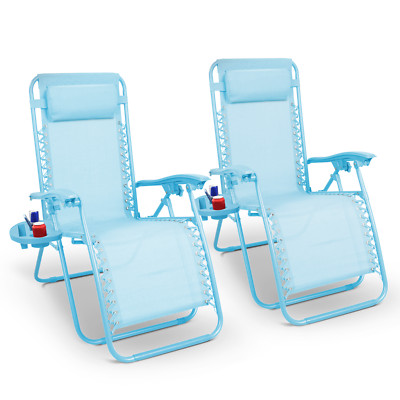 KEPLIN 2er Set XXL Premium Heavy Duty Textoline Zero Gravity Stühle