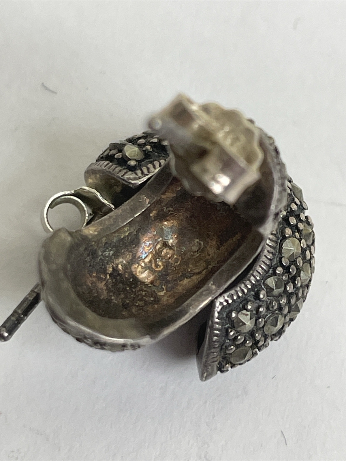 Signed 925 Vintage Solid Elbow Shape Sterling Sil… - image 6