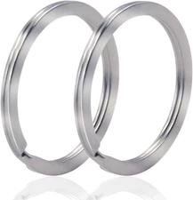 Key Ring - 100PCS, 32Mm Nickel Plated Square Edged Split Key Chain Rings for Car