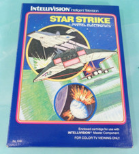 Star Strike 1981 Mattel Intellivision Video Game Box Manual Overlays Complete