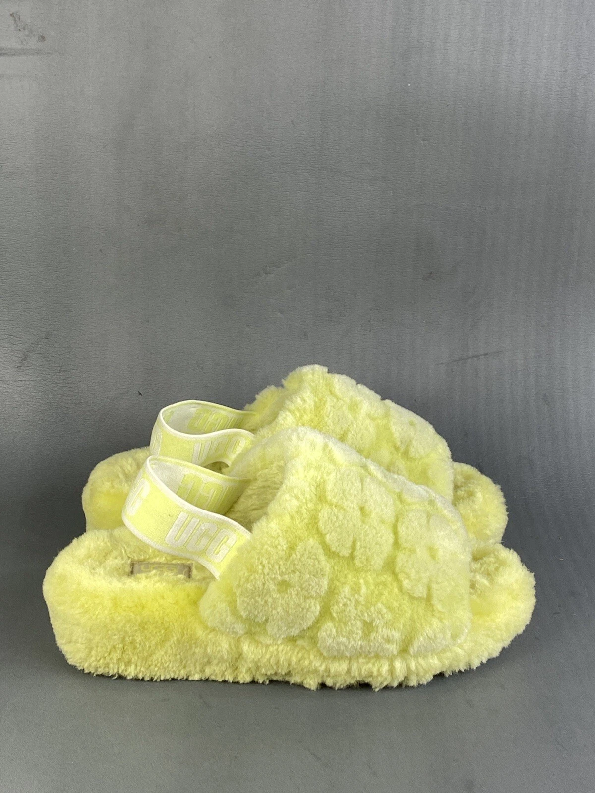 Sandali da donna UGG Fluff Yeah Slide papavero verde polline taglia 6