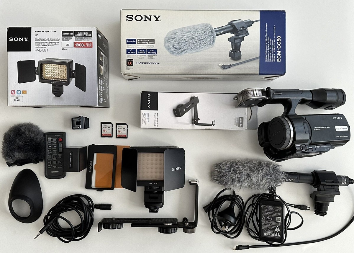 SONY NEX-VG20 E-Mount Digital Video Camera w/ Shotgun Mic, LED Light More