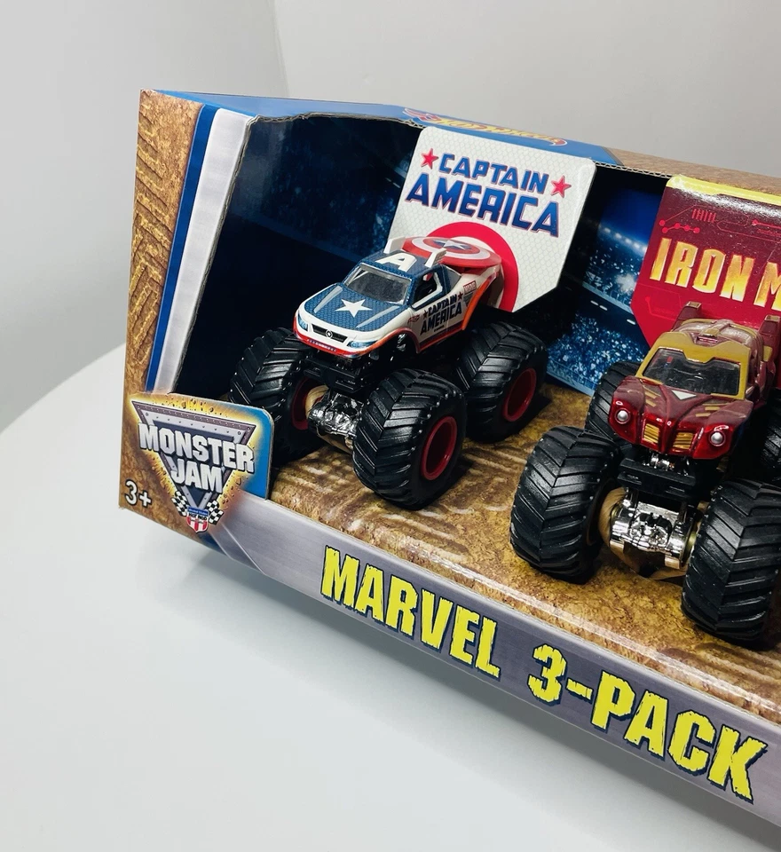 Hot Wheels Monster Jam 1:64 Marvel 3-pack Ultra Rare Brand New 2015 - Image 2 of 4
