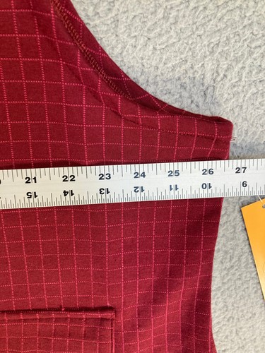 Ruby Rd. Vest Women's Plus 2X Burgundy/Red Snap Front Mock Neck Quilted Look NEW - Picture 6 of 10