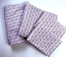 Pottery Barn Kids Floral Sheet Set Full Flat Fitted Sheets Cases 2 Purple Pink