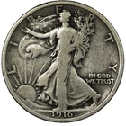 1916-P Philadelphia Walking Liberty Half Dollar 50C Fine FN F+