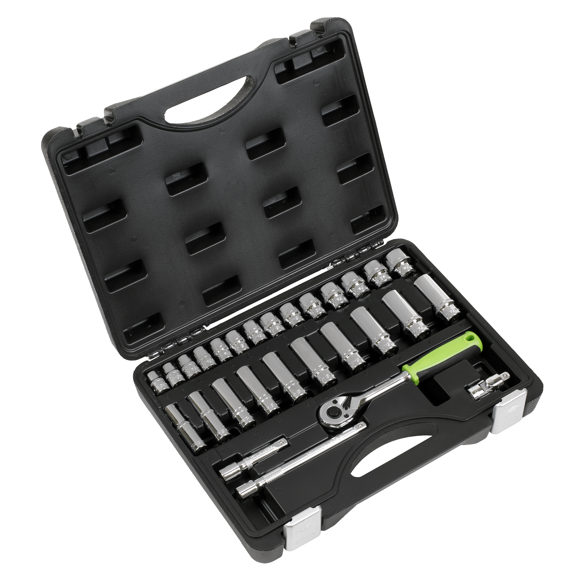 Socket Set 28pc 3/8""Sq Drive 6pt WallDrive® Metric
