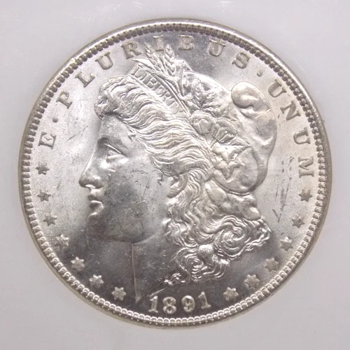 1891 "P" Morgan SILVER Dollar $1 NGC MS63 #024 Unc BU Uncirculated ECC&C, Inc.