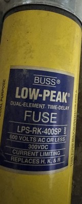 NEW LOT OF 3 BUSSMANN LPS-RK-400SP FUSES 600VAC 300VDC LPSRK400SP
