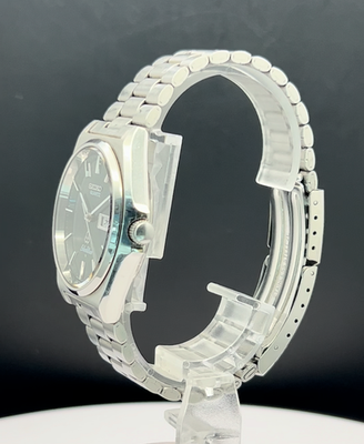 SEIKO WATCH SILVER WAVE 8229-8000 QUARTZ DAY DATE KANJI Green