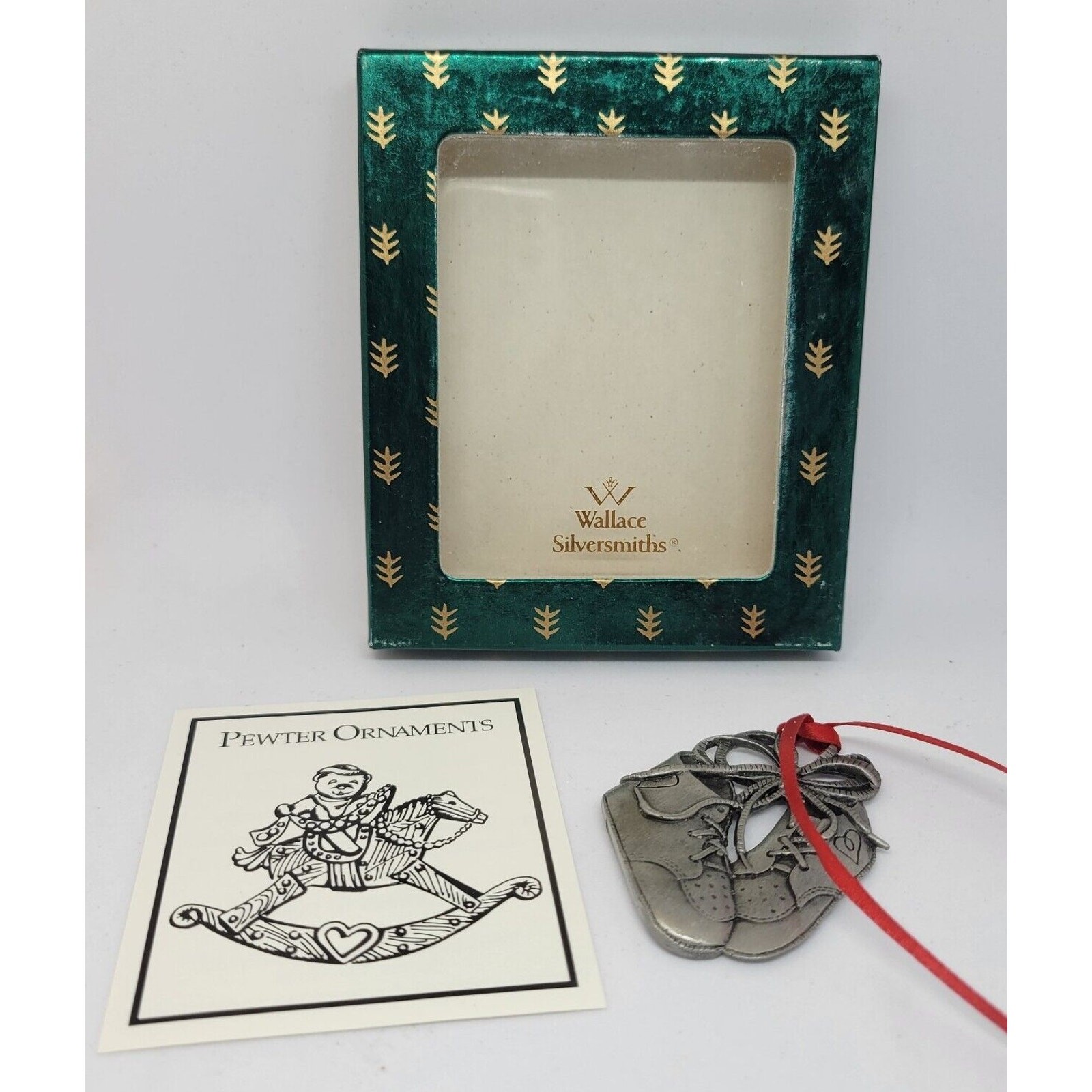 1st Christmas Ornament Pewter Wallace Silversmiths Vintage Rare