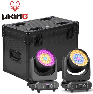 2stk LED 19X20W Zoom Beam Wash Moving Head RGBW DMX DJ Bühnenlicht /Flightcase