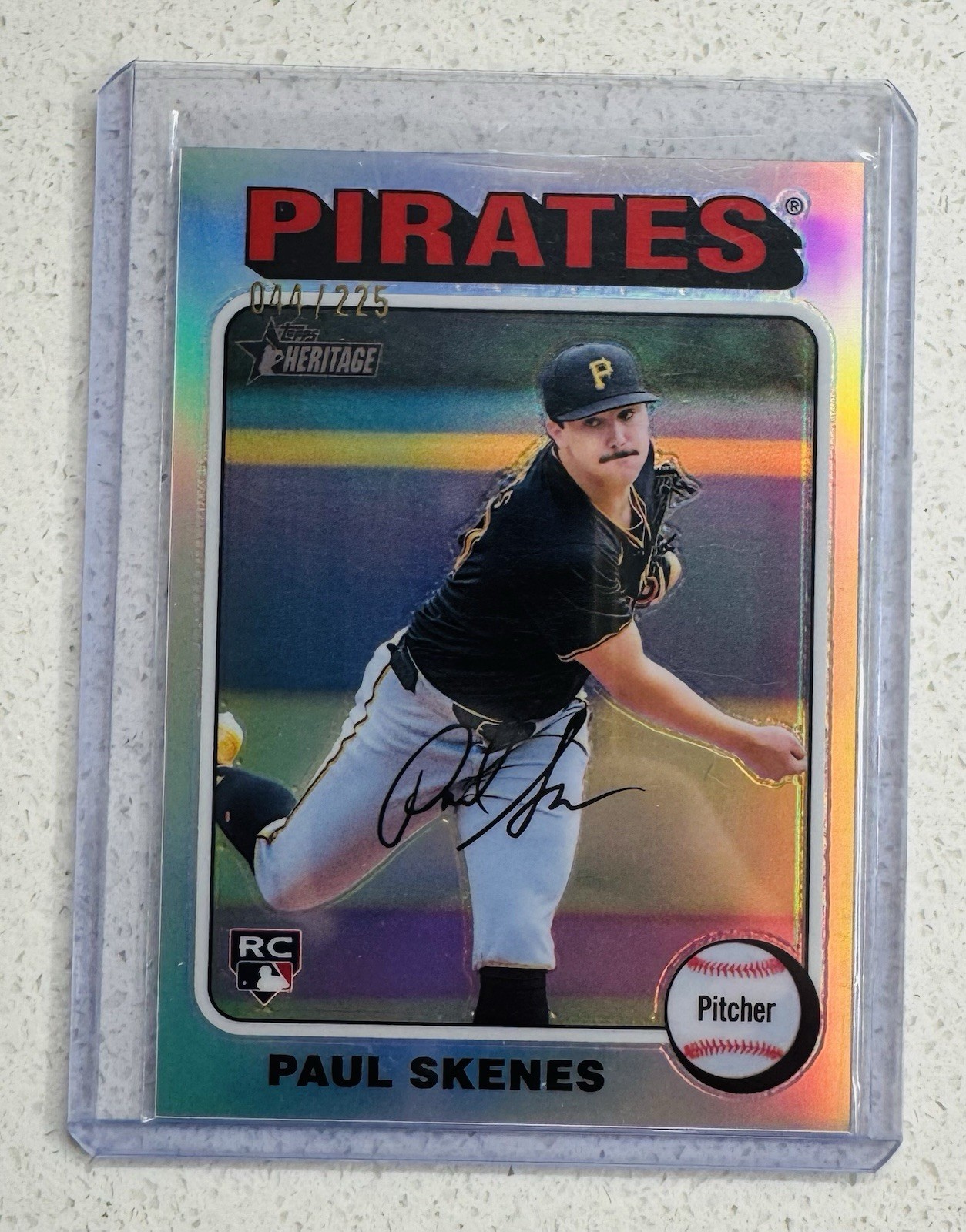2024 Topps Heritage High Number Paul Skenes Chrome Silver Refractor /225 - #594