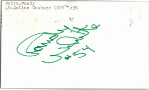 1970's -Randy White- Signed/Autograph/Auto Postcard Dallas Cowboys HOF NFL