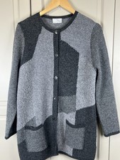 Cotswold Collection cardigan Merino Wool  Grey pockets  buttons  Size M