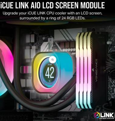 iCUE LINK LCD-Bildschirm-Modul, Schwarz