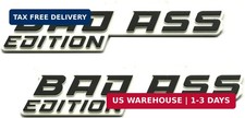 2 Pack Bad Ass Edition Emblem 3D Badass Badge Sticker Decal with Tape Replacemen