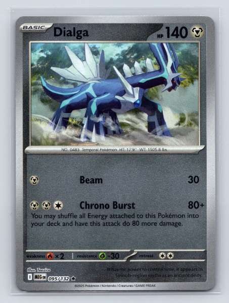 Dialga 095/132 Diamond & Pearl Rare Reverse Holo NM Pokemon TCG