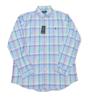 Polo Ralph Lauren Blue/Green Plaid Classic Fit Performance Button Down Shirt 2XL