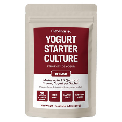 Yogurt Starter Culture (10-Pack, 1.5G Sachets) Live Cultures for Homemade Yogurt