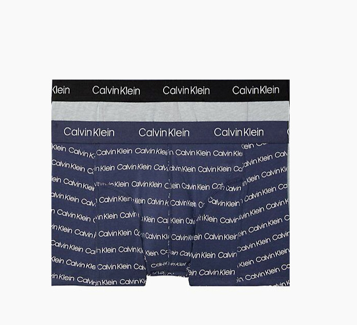 Calvin Klein Mens Elements Trunk 2 Pack Greydark blue L 5490₽