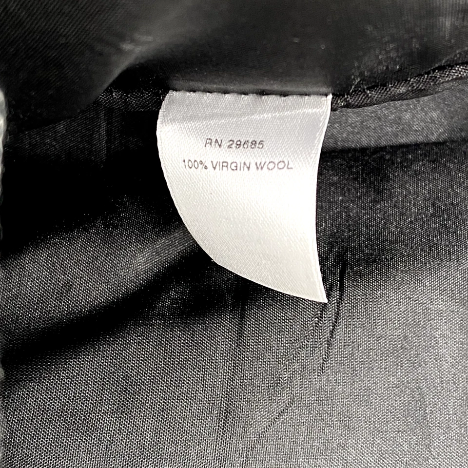 Calça Pendleton Feminina Vintage 16 Lã Padrão Houndstooth Forrada Preto e Branco - Imagem 4 de 4